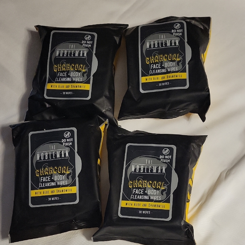 The Nobleman Charcoal Face and Body Cleansing Wipes